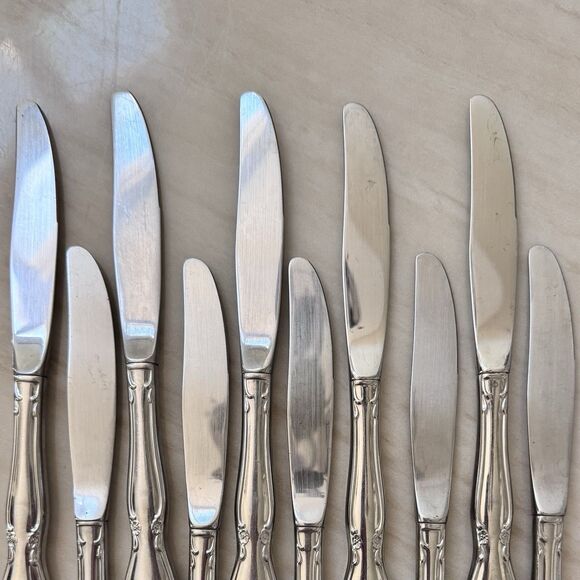 10pc ONEIDA Chatelaine Stainless Dinner Knife Set 8 1/2” Community Betty Crocker - Picture 7 of 8